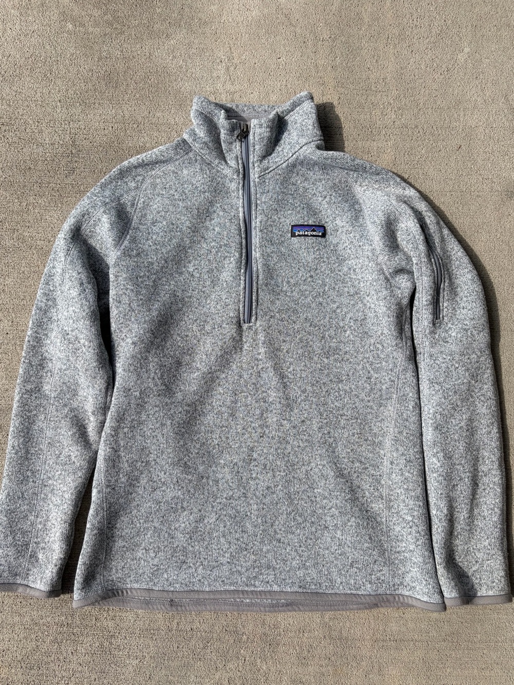 Patagonia heather grey women’s better sweater 1/4 zip sweatshirt fleece top
